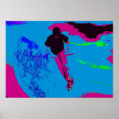 Riding van de melkweg - Scooter Rider Poster (Voorkant)