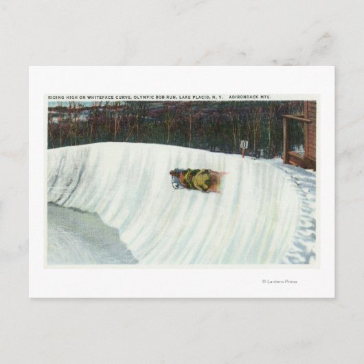 Riding van de Whiteface-curve Briefkaart (Voorkant)