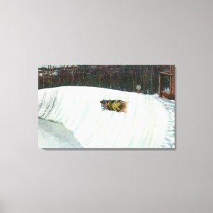 Riding van de Whiteface-curve Canvas Afdruk