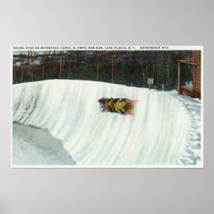 Riding van de Whiteface-curve Poster