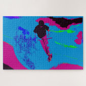 Riding van het galaxy - Scooter Rider Puzzle Legpuzzel (Horizontaal)