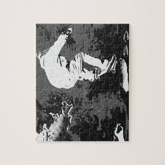 Riding van het Storm - Skateboarder Jigzaag Puzzle Legpuzzel (Verticaal)