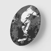 Riding van het Storm - Skateboarder  Ronde Klok (Hoek)