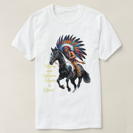 Riding with Wisdom – Native Spirit T-shirt (Design voorkant)