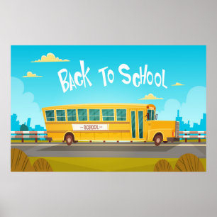 Riding Yellow Bus Poster