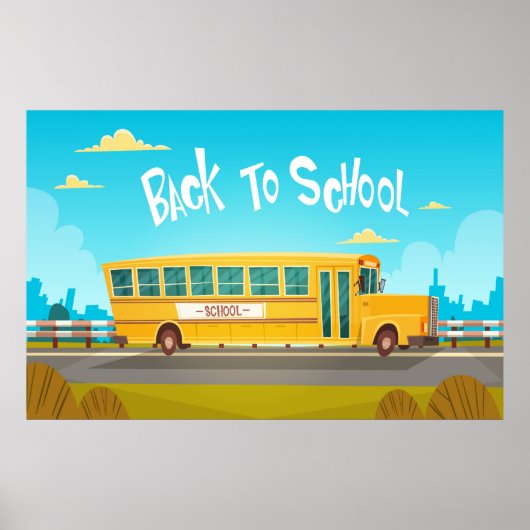 Riding Yellow Bus Poster (Voorkant)