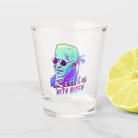Ridin's met een blaasbare synthgolf-uitloopklep shot glas (Voorkant)