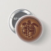 Ridley Zee Turtle van Oiled Kemp Ronde Button 5,7 Cm (Voorkant /achterkant)