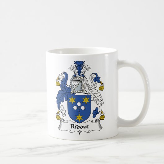 Ridout Family Crest Koffiemok (Rechts)