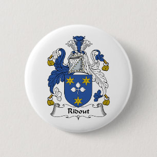 Ridout Family Crest Ronde Button 5,7 Cm