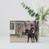 Ridpaarden in Colonial Williamsburg Briefkaart (Staand voorkant)
