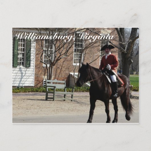 Ridpaarden in Colonial Williamsburg Briefkaart (Voorkant)