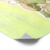 Ridschildpad voor klein meisje poster (Hoek)