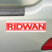 Ridwan Stamp Bumpersticker (Op auto)