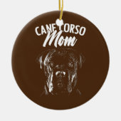 Rie Corso Mam Dog Eigenaar Keramisch Ornament (Voorkant)