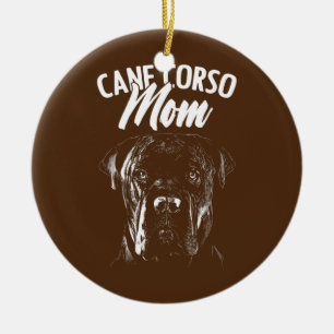 Rie Corso Mam Dog Eigenaar Keramisch Ornament