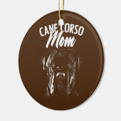 Rie Corso Mam Dog Eigenaar Keramisch Ornament (Links)