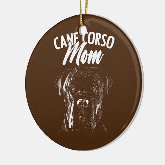 Rie Corso Mam Dog Eigenaar Keramisch Ornament (Links)