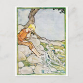  Rie Cramer Illustratie Mermaid and Boy Briefkaart (Voorkant)
