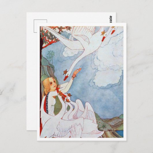  Rie Cramer Illustratie Wilde Swans Briefkaart (Voorkant / Achterkant)