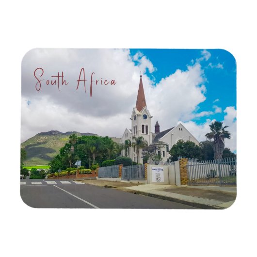 Riebeek-Kasteel Church Uitzicht Zuid-Afrika ZA Magneet (Horizontaal)