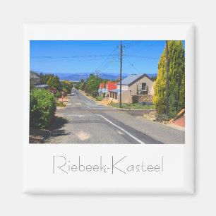 Riebeek-Kasteel Street Uitzicht South Africa SA Ma Magneet