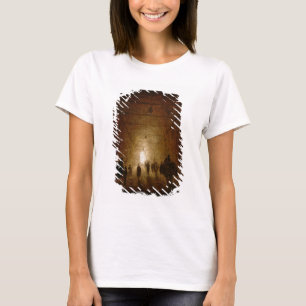 Rieders en voetgangers die door een aangesloten P T-shirt