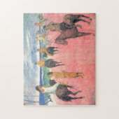 Rieders op het strand van Gauguin Tahitian People Legpuzzel (Verticaal)