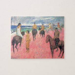 Rieders op het strand van Gauguin Tahitian People  Legpuzzel
