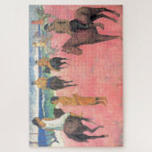Rieders op het strand van Gauguin Tahitian People  Legpuzzel (Verticaal)