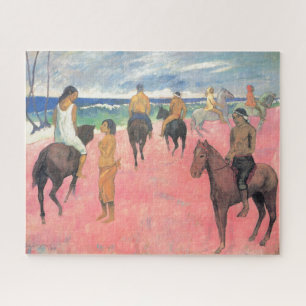 Rieders op het strand van Gauguin Tahitian People  Legpuzzel