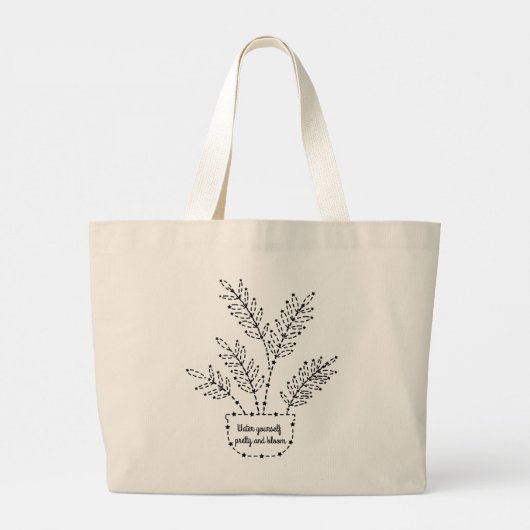 Riégate bonito I Bolso grande de tela Grote Tote Bag (Achterkant)