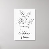 Riégate bonito I Lienzo vertical Canvas Afdruk (Voorkant)