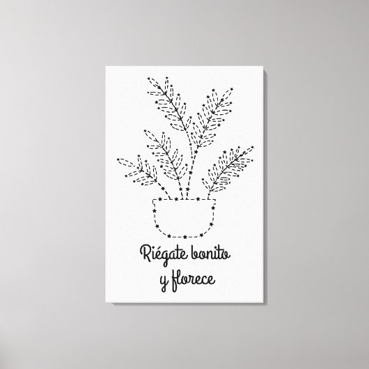 Riégate bonito I Lienzo vertical Canvas Afdruk (Voorkant)