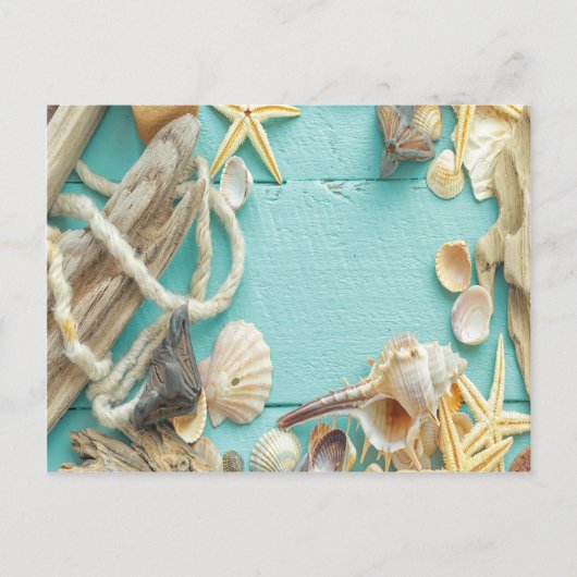 riem, , collage, turquoise, chic, trendy, leuk briefkaart (Voorkant)
