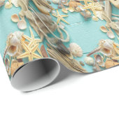 riem, , collage, turquoise, chic, trendy, leuk cadeaupapier (Rol Hoek)