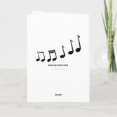 Riem uit een notitie Zanger Verjaardag Kaart (Achterkant)