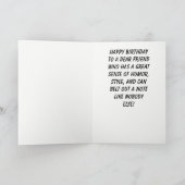 Riem uit een notitie Zanger Verjaardag Kaart (Binnen)