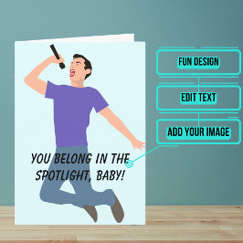 Riem uit een notitie Zanger Verjaardag Kaart