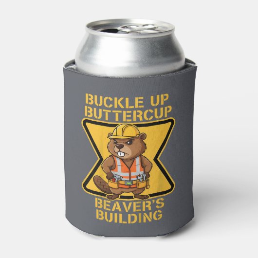 Riem Vast Buttercup Bever Werkplek Veiligheidsmeme Blikjeskoeler (Blikje Voorkant)