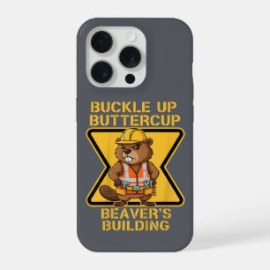 Riem Vast Buttercup Bever Werkplek Veiligheidsmeme iPhone 15 Pro Case