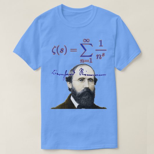 Riemann zeta function t-shirt (Design voorkant)