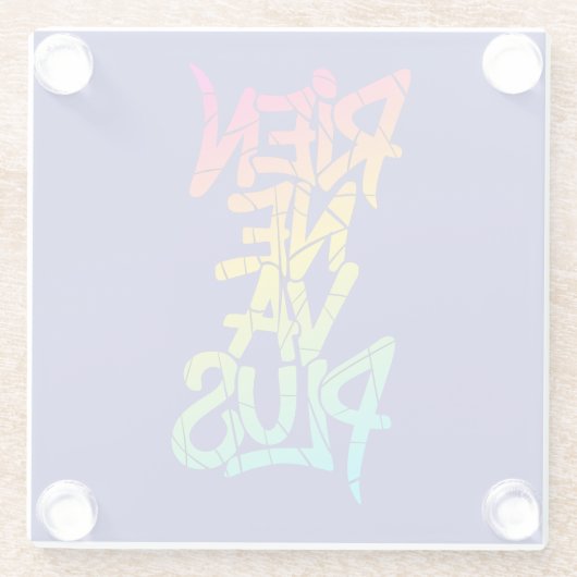 Rien ne va plus glazen onderzetter (Achterkant)