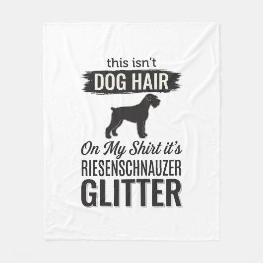Riesenschnauzer Glitter Grappige Hond Liefhebber O Fleece Deken (Voorkant)
