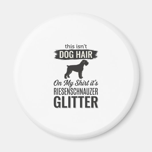 Riesenschnauzer Glitter Grappige Hond Liefhebber O Magneet (Voorkant)