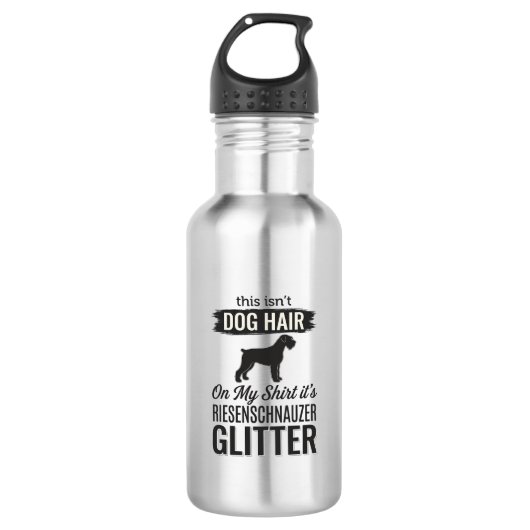 Riesenschnauzer Glitter Grappige Hond Liefhebber O Waterfles (Voorkant)