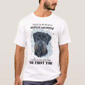 Riesenschnauzer Waterverf Portrait Funny Quote T-shirt (Voorkant)