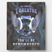 Riesenschnauzer Zolang ik Adem Memorial Fotoplaat (Voorkant)