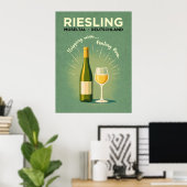 Riesling Groene Vintage Reis Poster (Thuiskantoor)