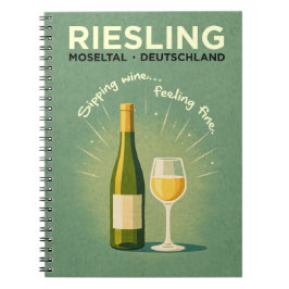Riesling Moseltal Duitsland Vintage Reis Kunst Notitieboek